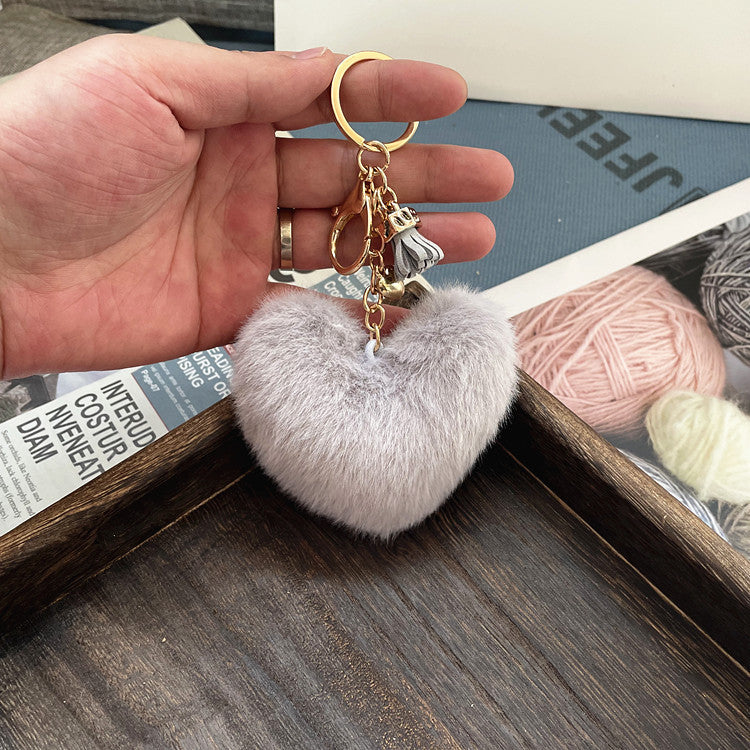Wholesale Tassel Love Plush Keychains